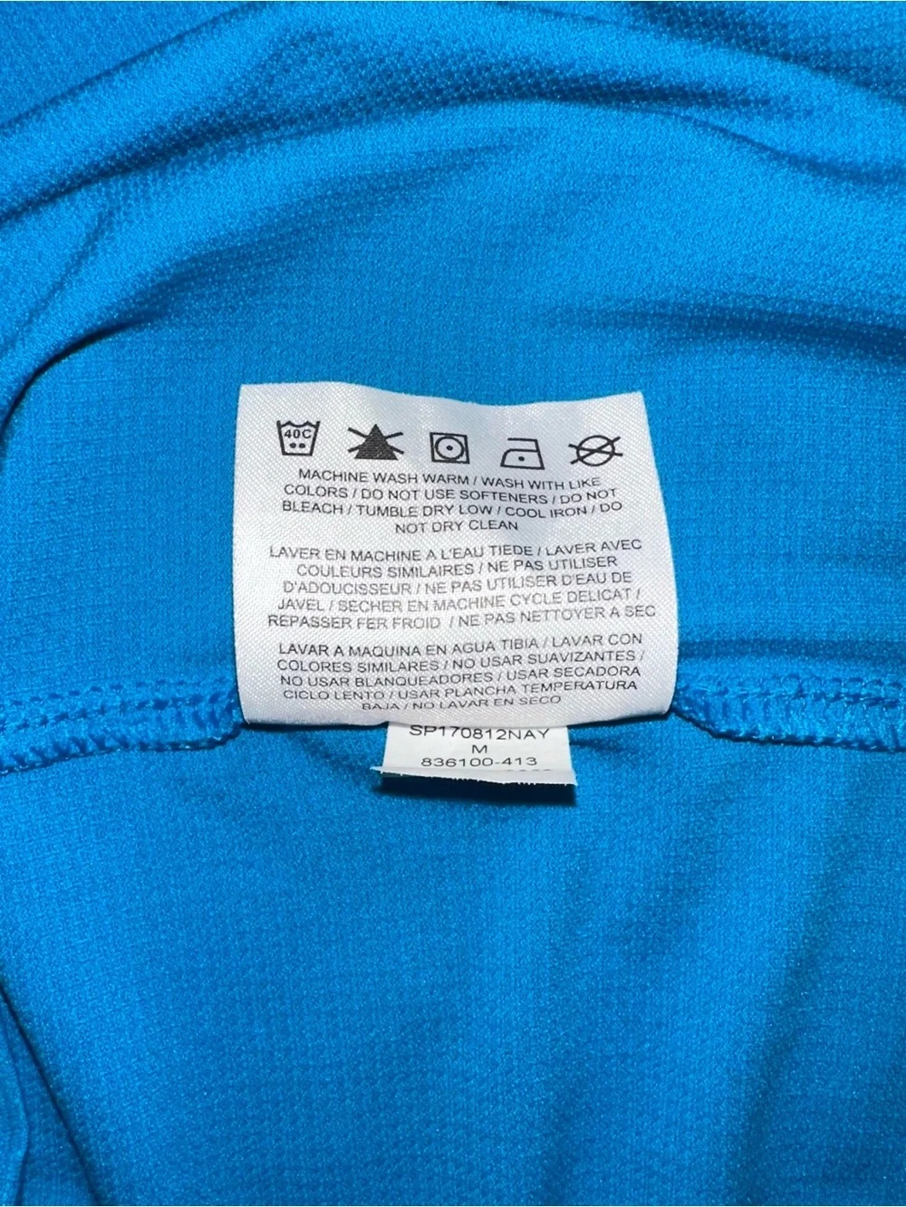 Nike Golf Dri Fit Blue Athletic Golf Polo Shirt Mens Medium Standard Fit